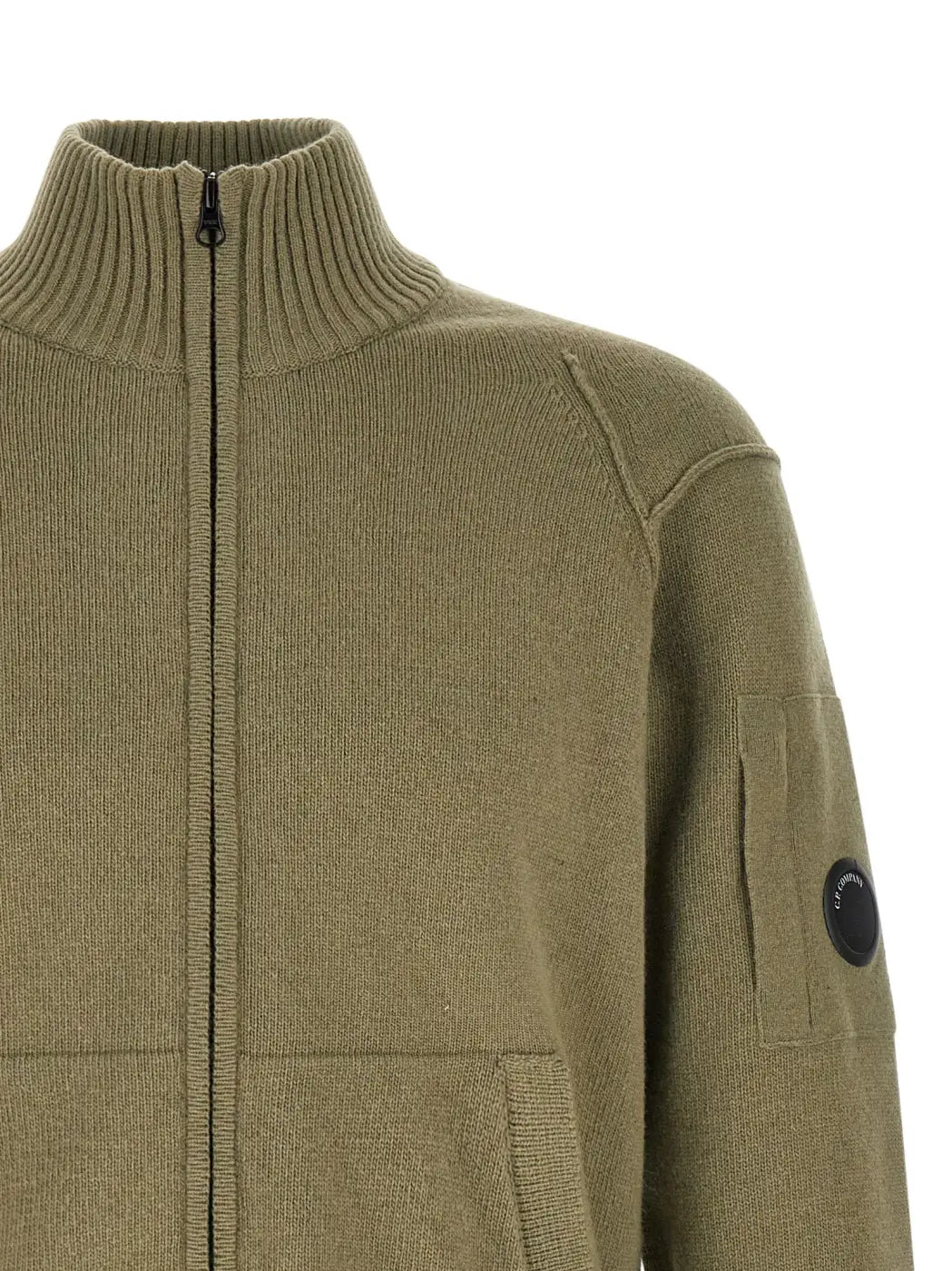 C.p. Company Bicolor Wool Cardigan