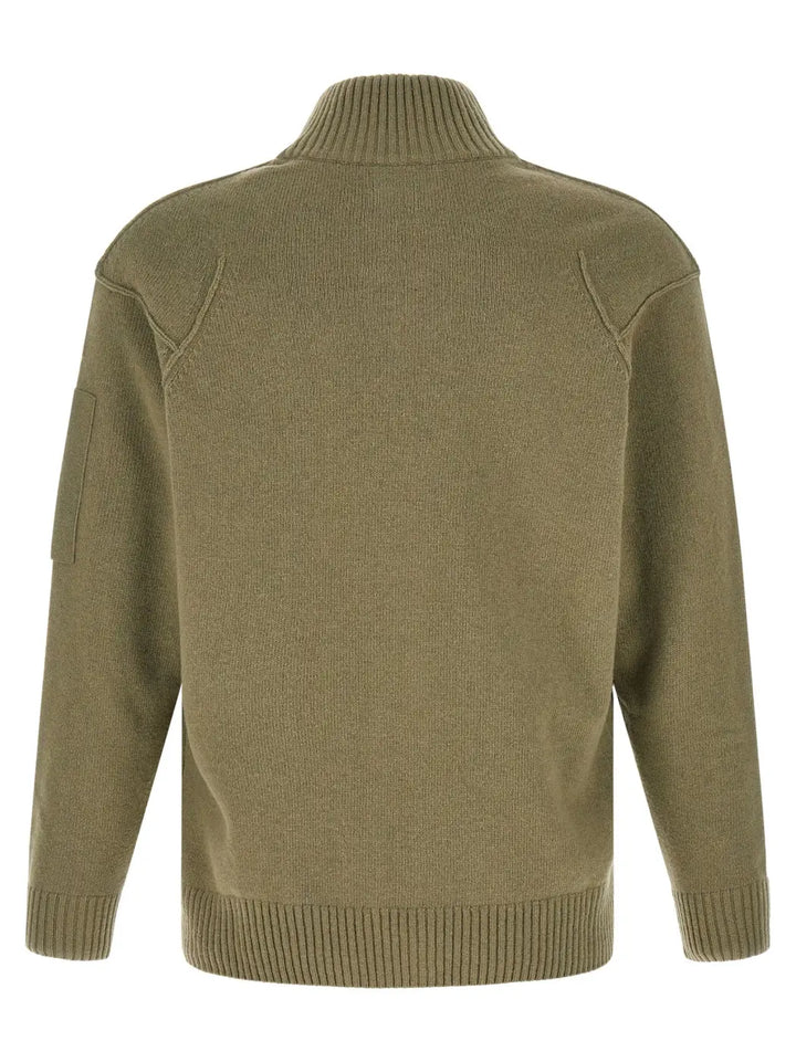 C.p. Company Bicolor Wool Cardigan