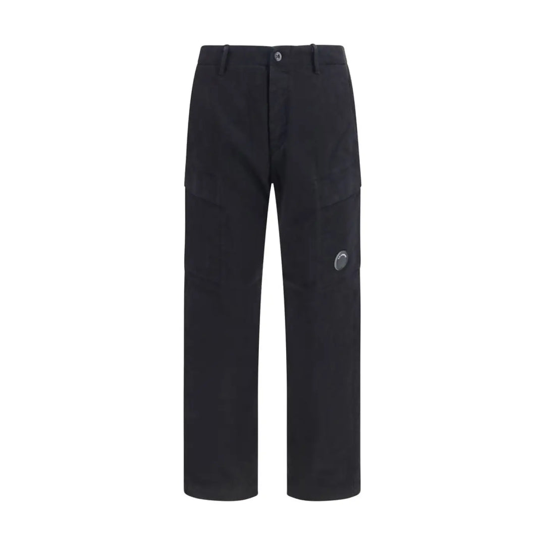 C.p. Company Black Cotton Cargo Pants