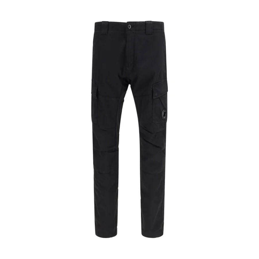 C.P. Company Black Cotton Cargo Pants