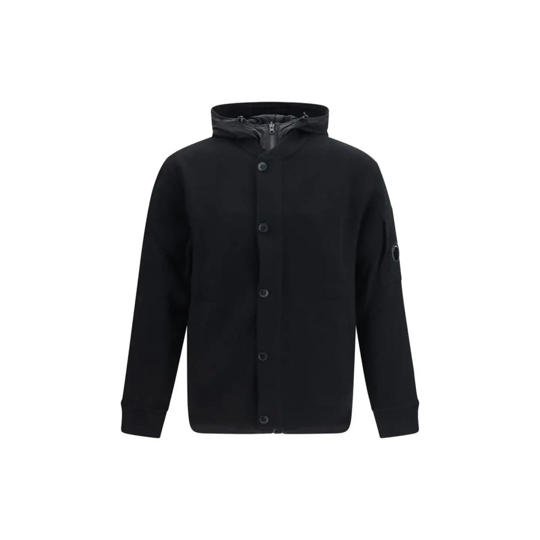 C.p. Company Black Wool Oves Aries Sweater