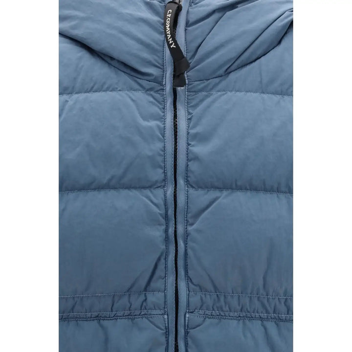 C.p. Company Blue Polyamide Full-length Jacket