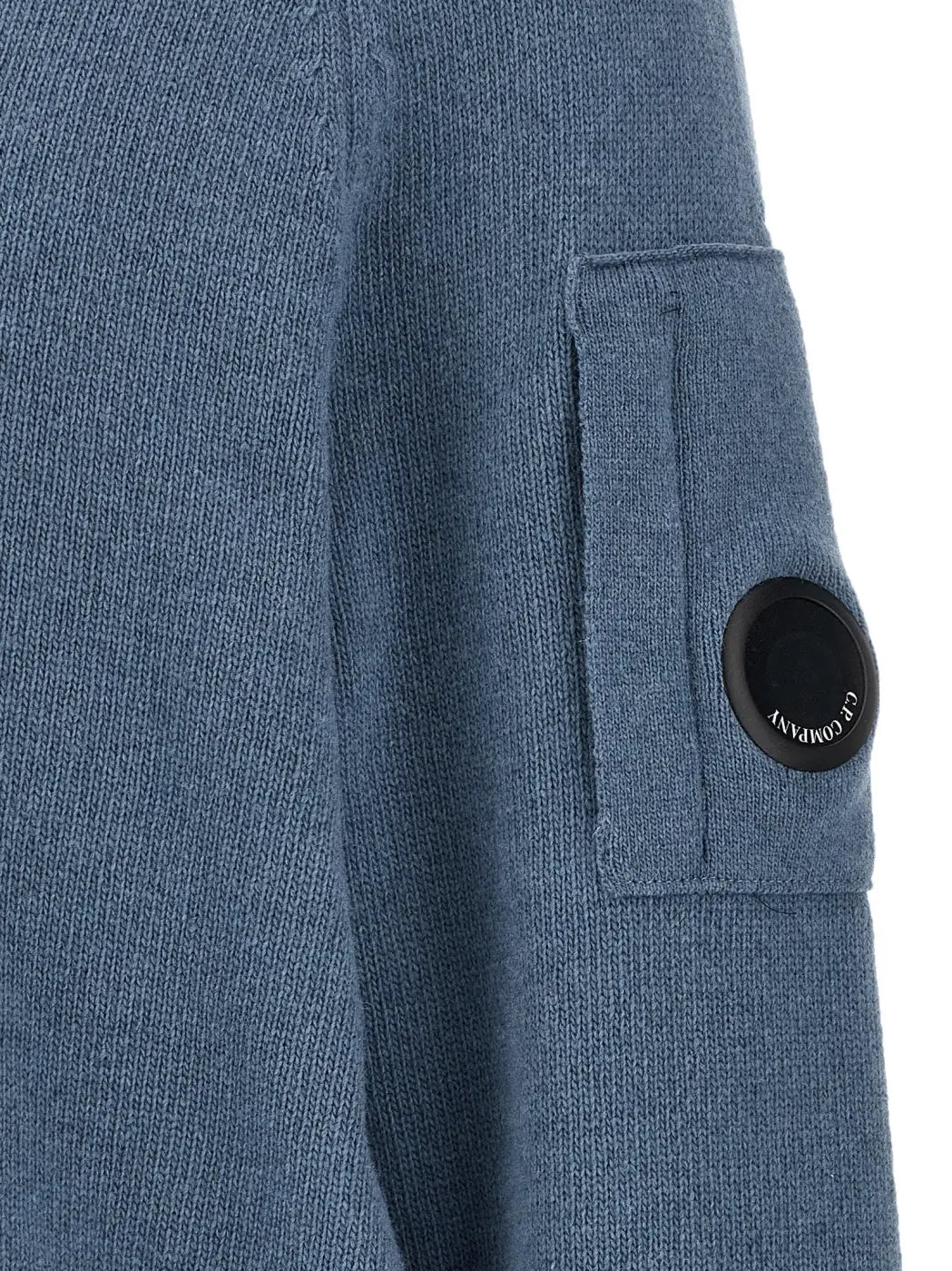 C.p. Company Blue Wool Cardigan