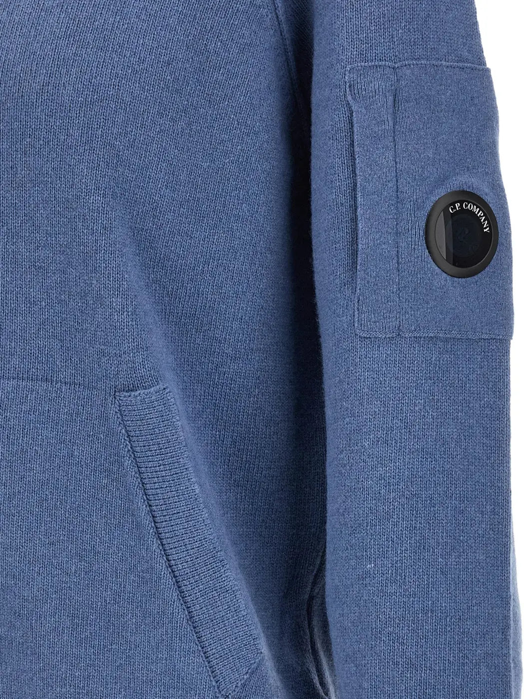 C.p. Company Blue Wool Cardigan