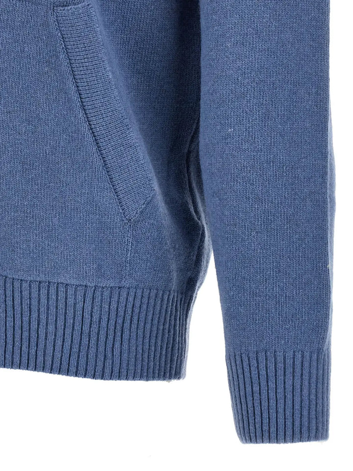 C.p. Company Blue Wool Cardigan