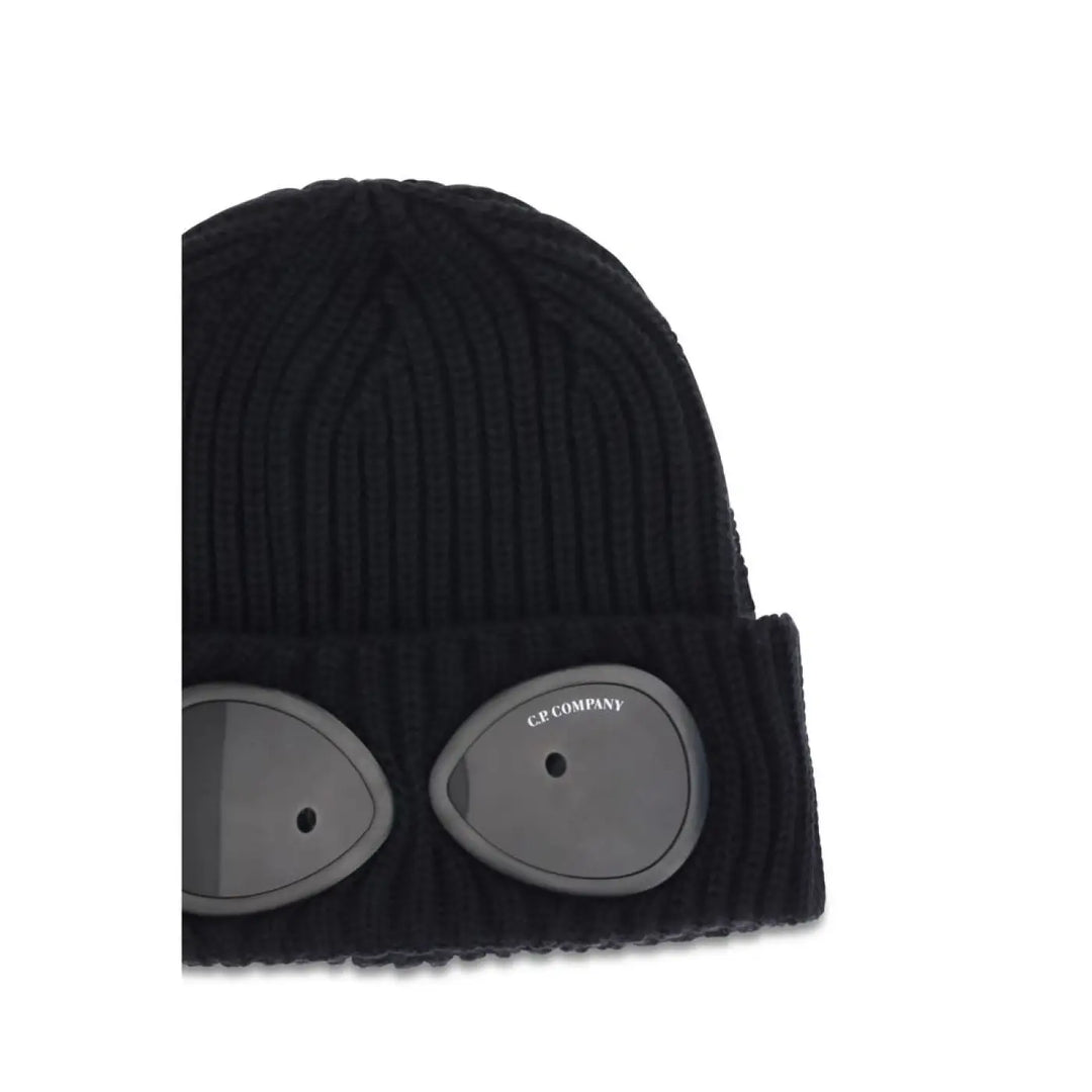 C.p. Company Blue Wool Oves Aries Beanie