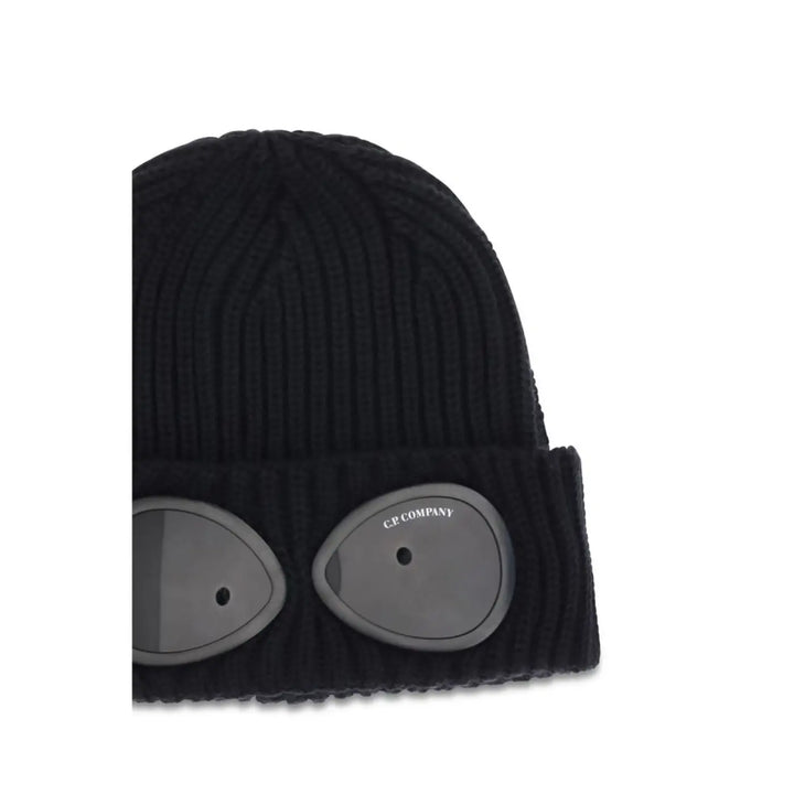 C.p. Company Blue Wool Oves Aries Beanie