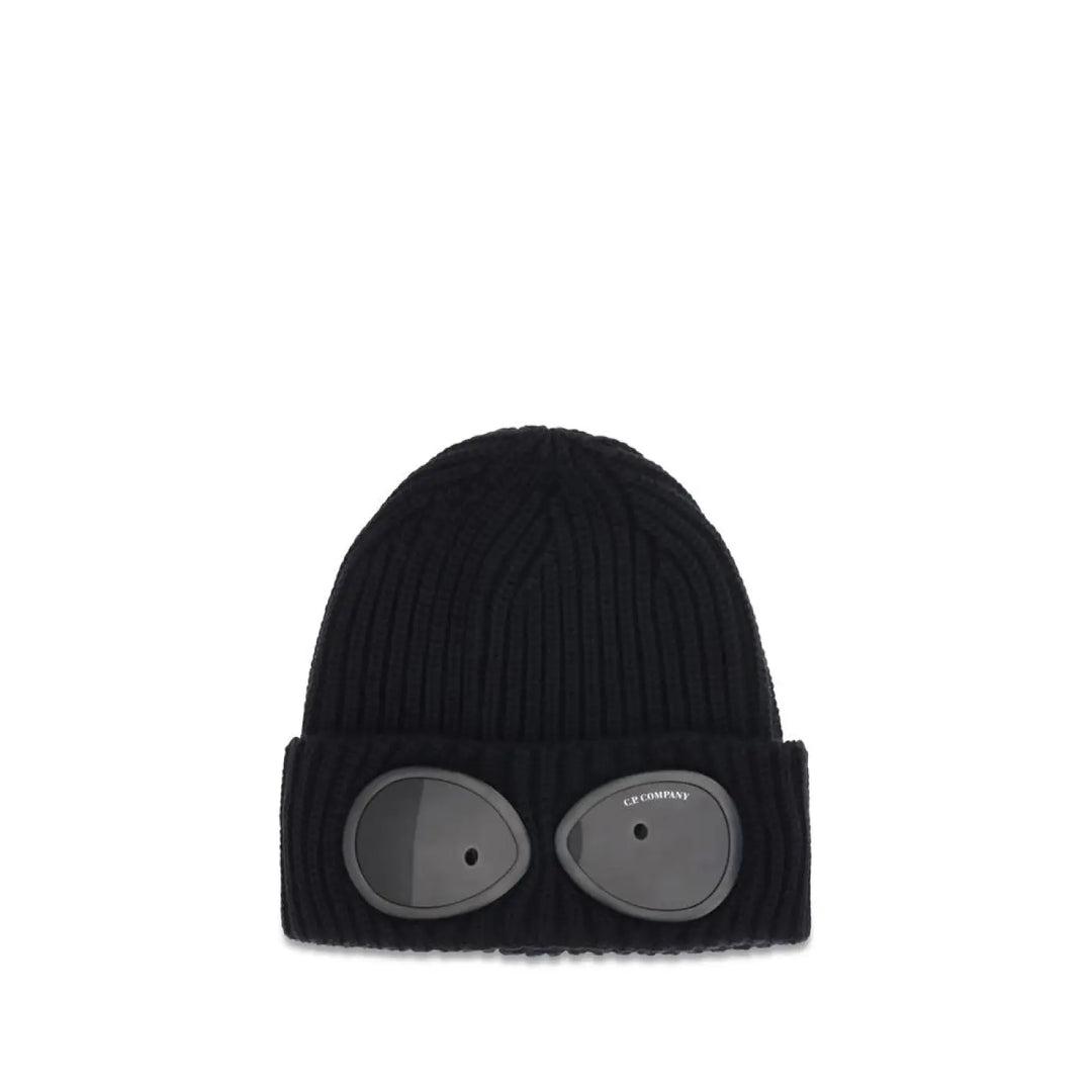 C.p. Company Blue Wool Oves Aries Beanie