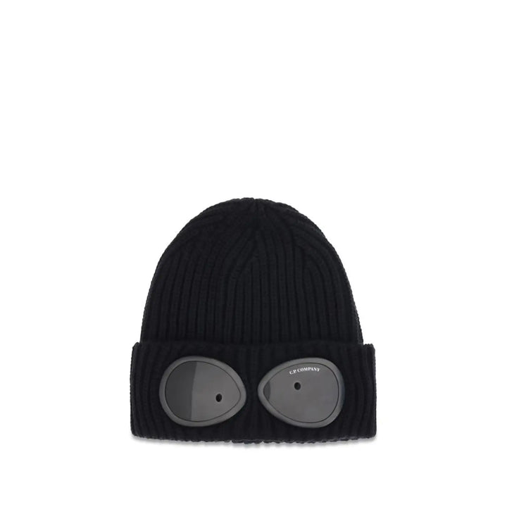 C.p. Company Blue Wool Oves Aries Beanie