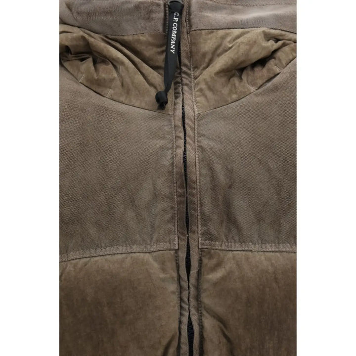 C.p. Company Brown Polyamide Full-length Jacket
