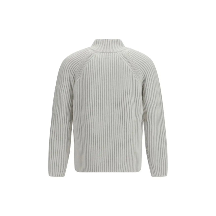 C.p. Company White Polyamide Cardigan