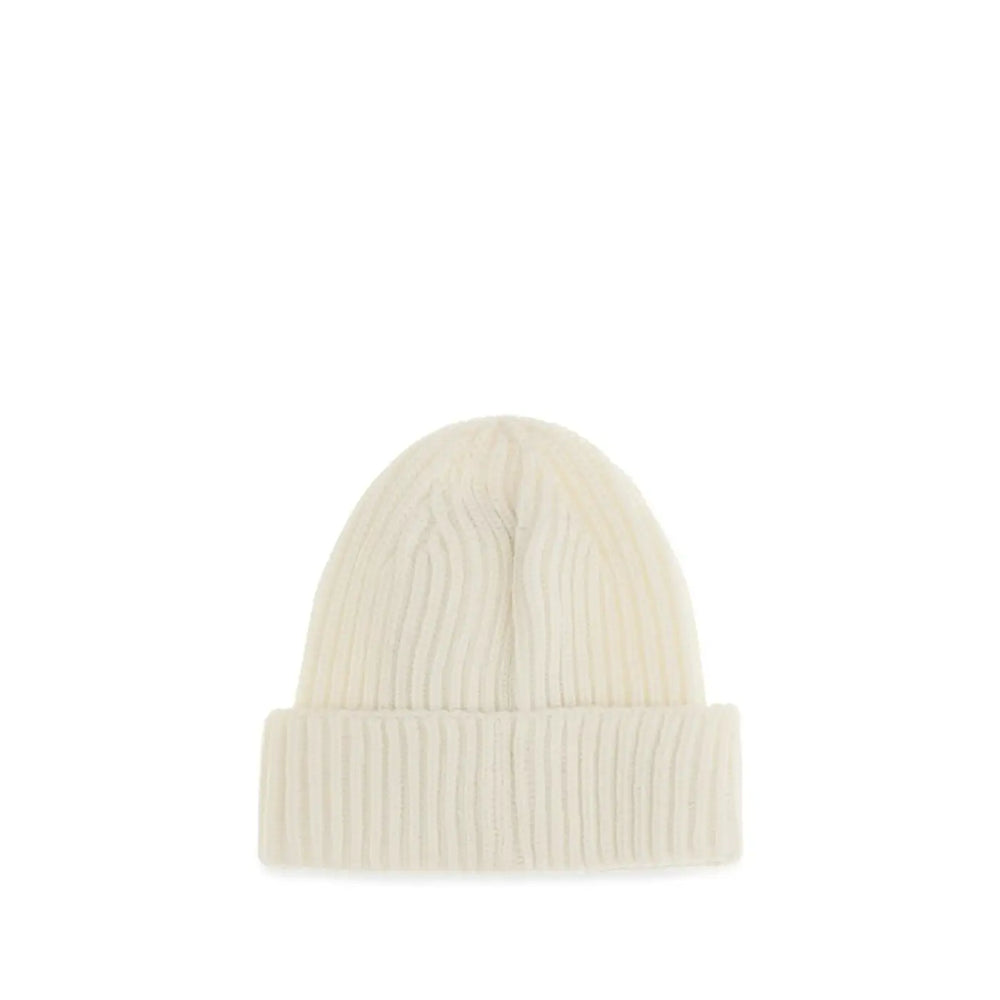 C.p. Company White Wool Oves Aries Beanie