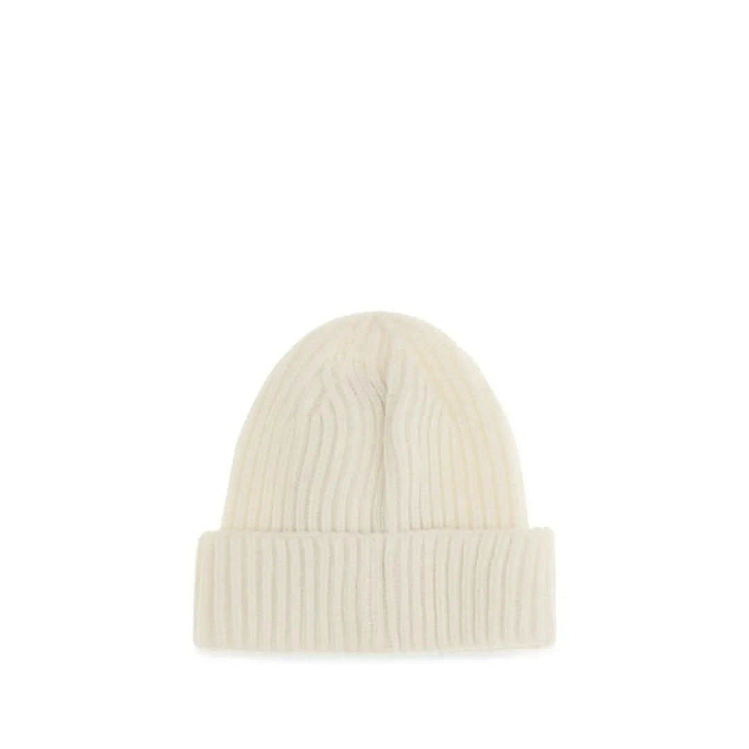 C.p. Company White Wool Oves Aries Beanie
