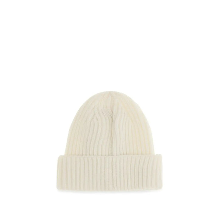 C.p. Company White Wool Oves Aries Beanie