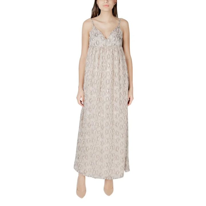 Only Beige Recycled Polyester Long Dress