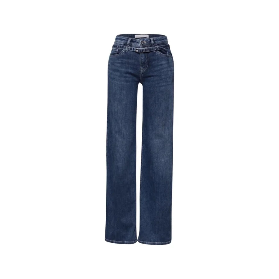 Street One Blue Cotton Relaxed Fit Jeans
