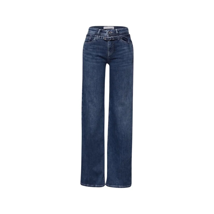 Street One Blue Cotton Relaxed Fit Jeans