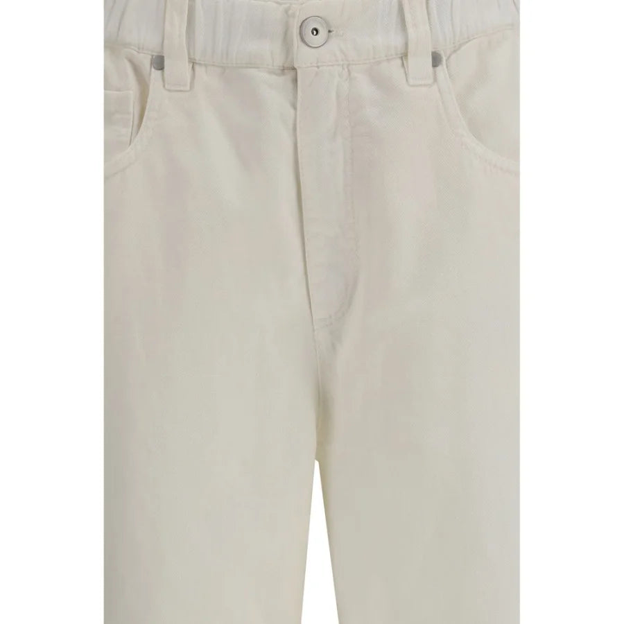 Brunello Cucinelli White Cotton Jeans Denim