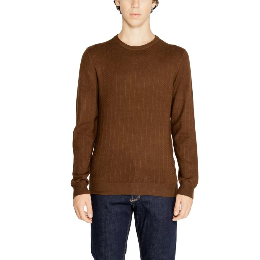 Antony Morato Brown Viscose Sweatshirt