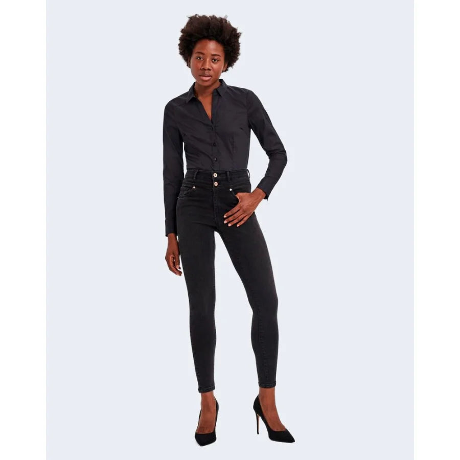 Vero Moda Black Cotton Bodysuit