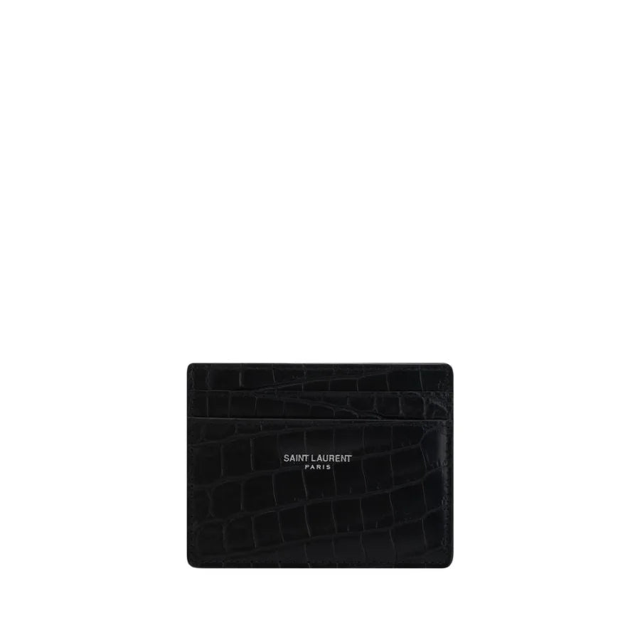 Saint Laurent Black Calf Leather Bos Taurus Wallet
