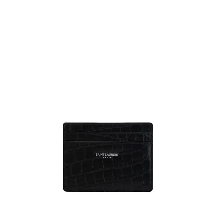 Saint Laurent Black Calf Leather Bos Taurus Wallet