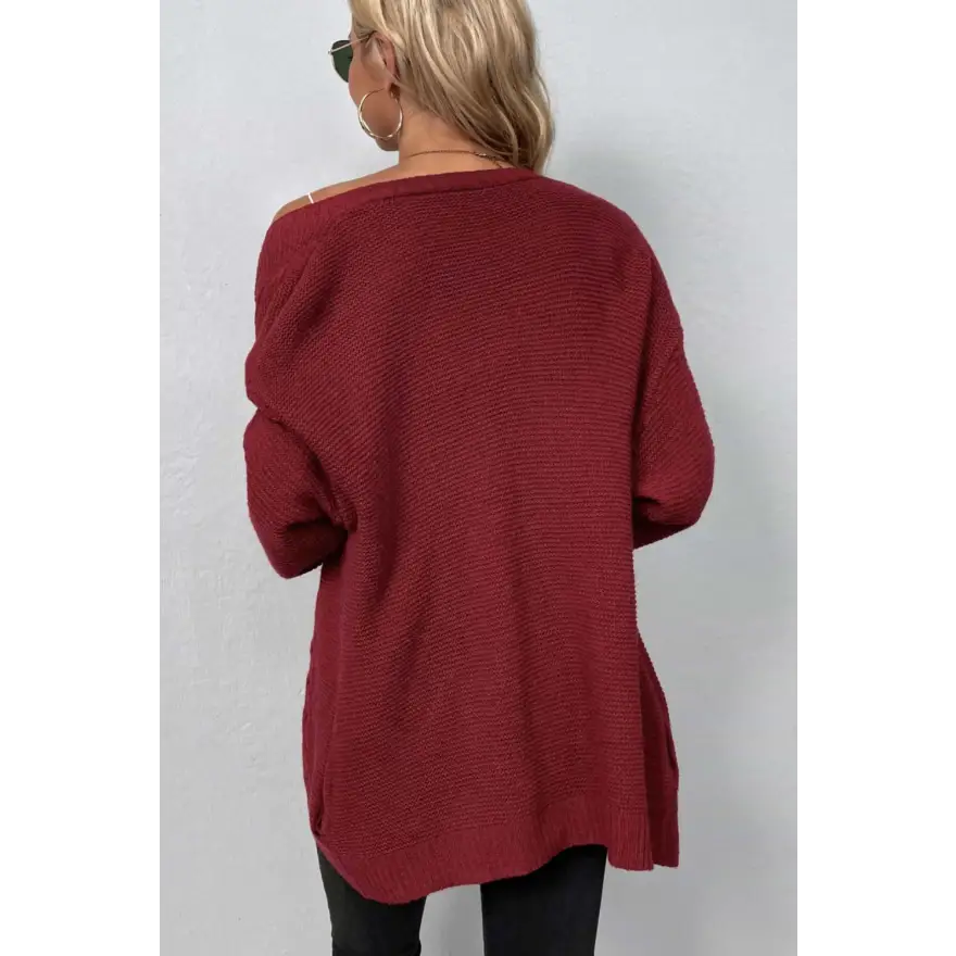 Stay Cozy in Style with a Cable-Knit Open Front Cardigan Clothing Tops Trendsi