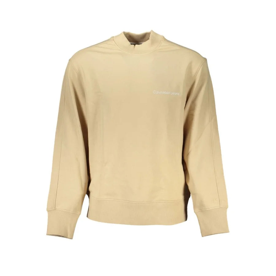 Calvin Klein Beige Cotton Men’s Sweatshirt