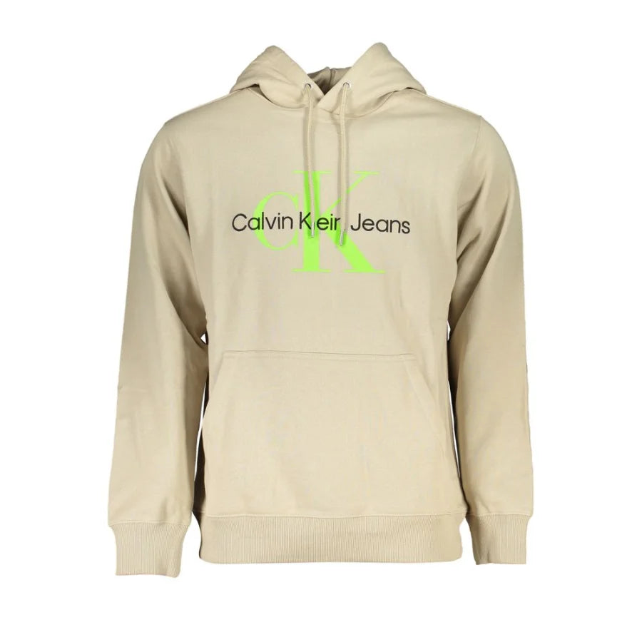 Calvin Klein Beige Cotton Men’s Sweatshirt