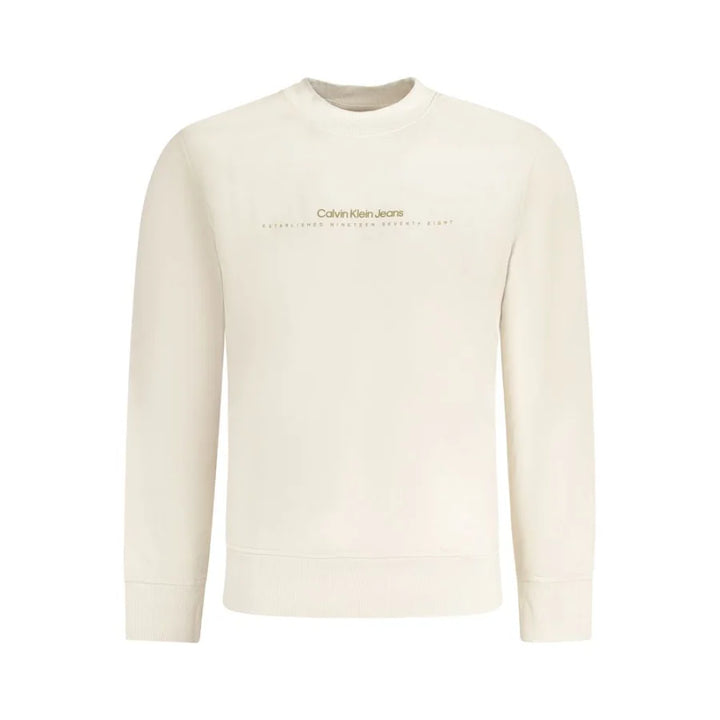 Calvin Klein Beige Cotton Men’s Sweatshirt