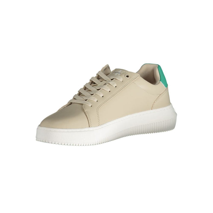 Calvin Klein Beige Leather Men’s Sneaker