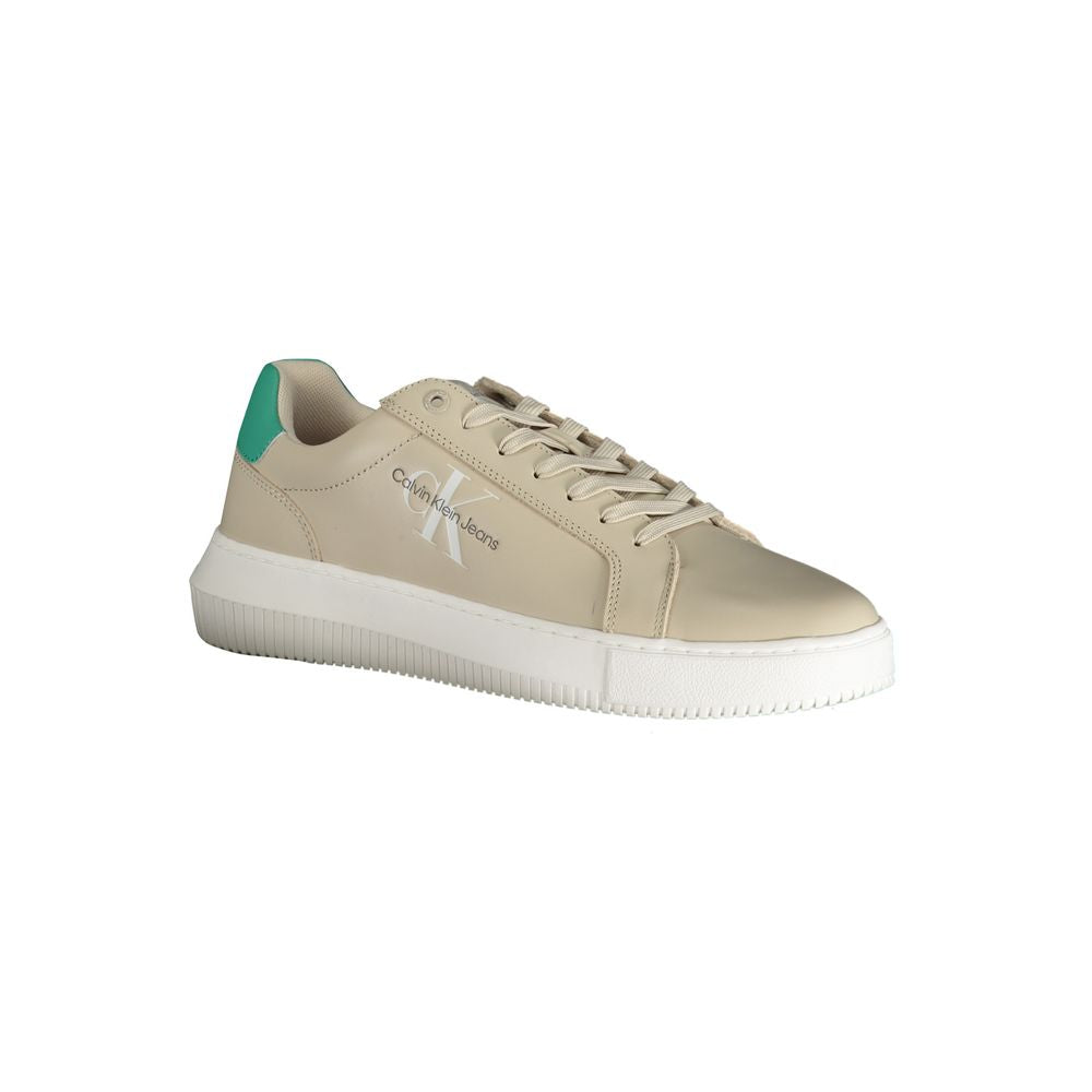 Calvin Klein Beige Leather Men’s Sneaker