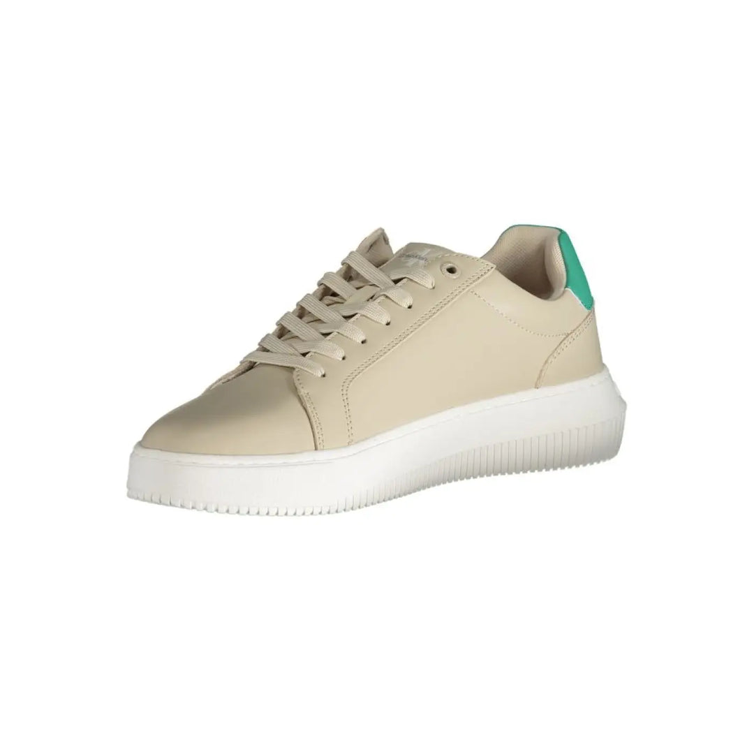 Calvin Klein Beige Leather Men’s Sneaker