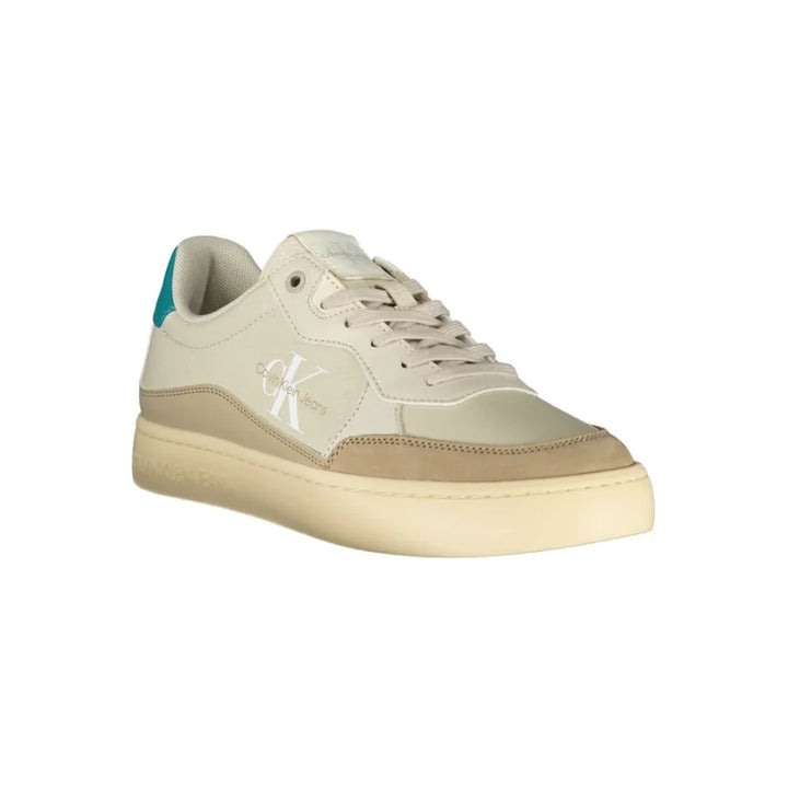 Calvin Klein Beige Polyurethane Men’s Sneaker