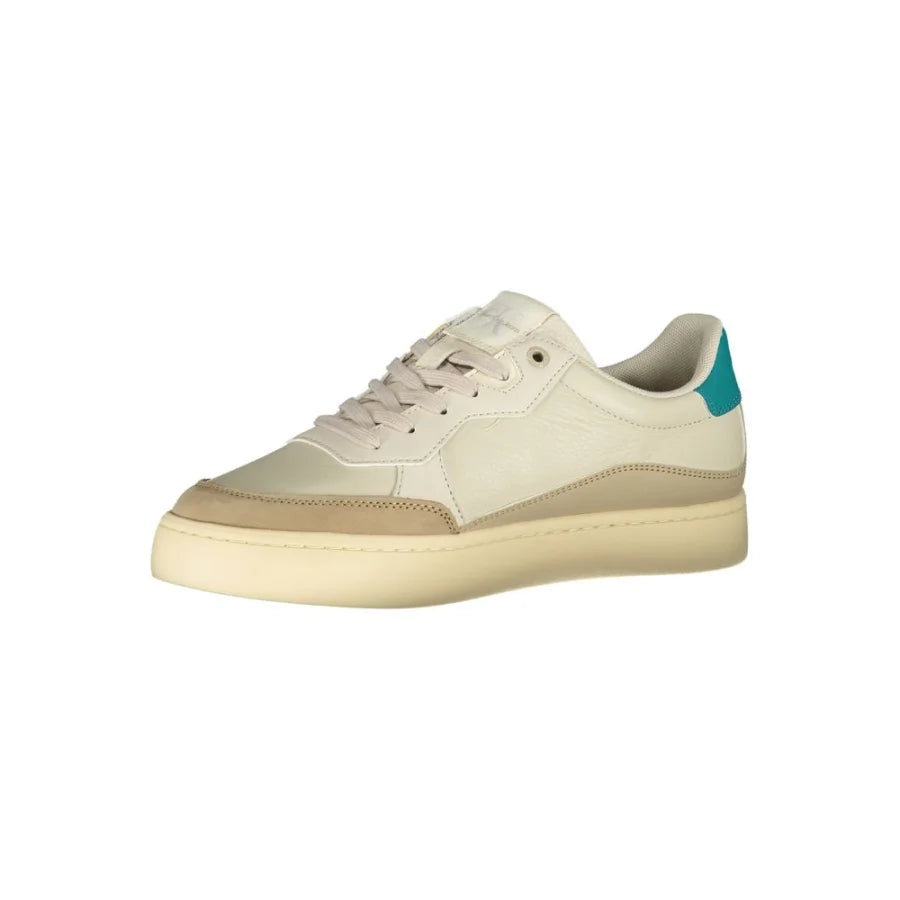 Calvin Klein Beige Polyurethane Men’s Sneaker