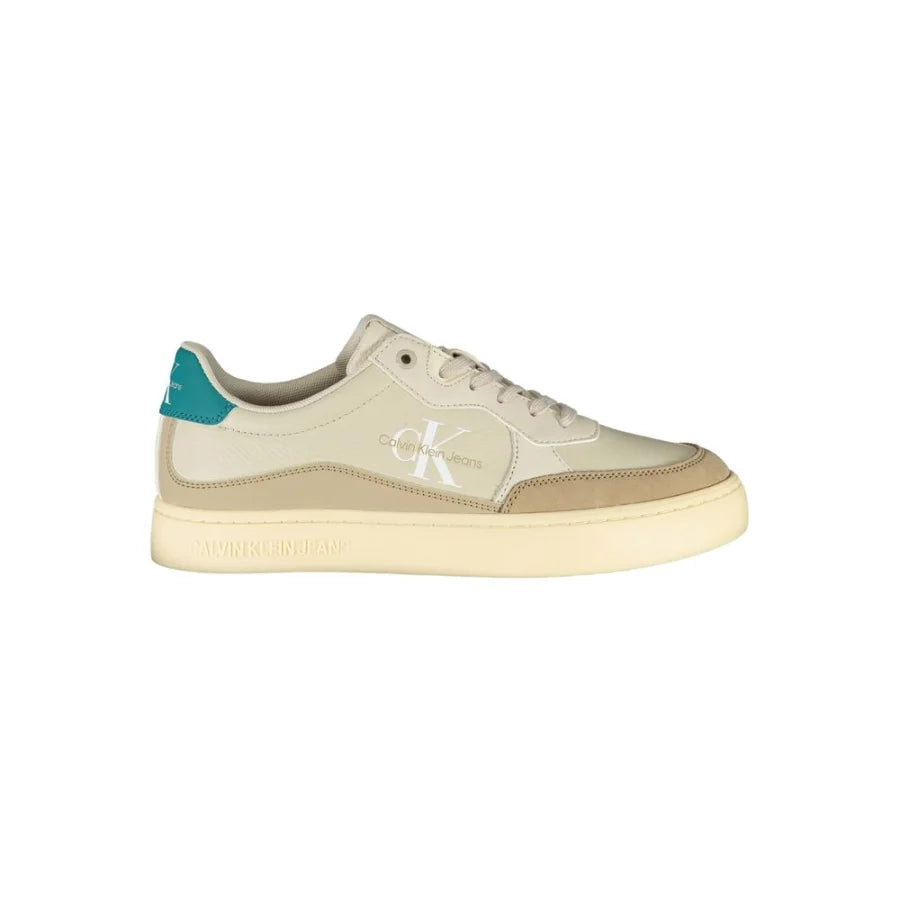 Calvin Klein Beige Polyurethane Men’s Sneaker