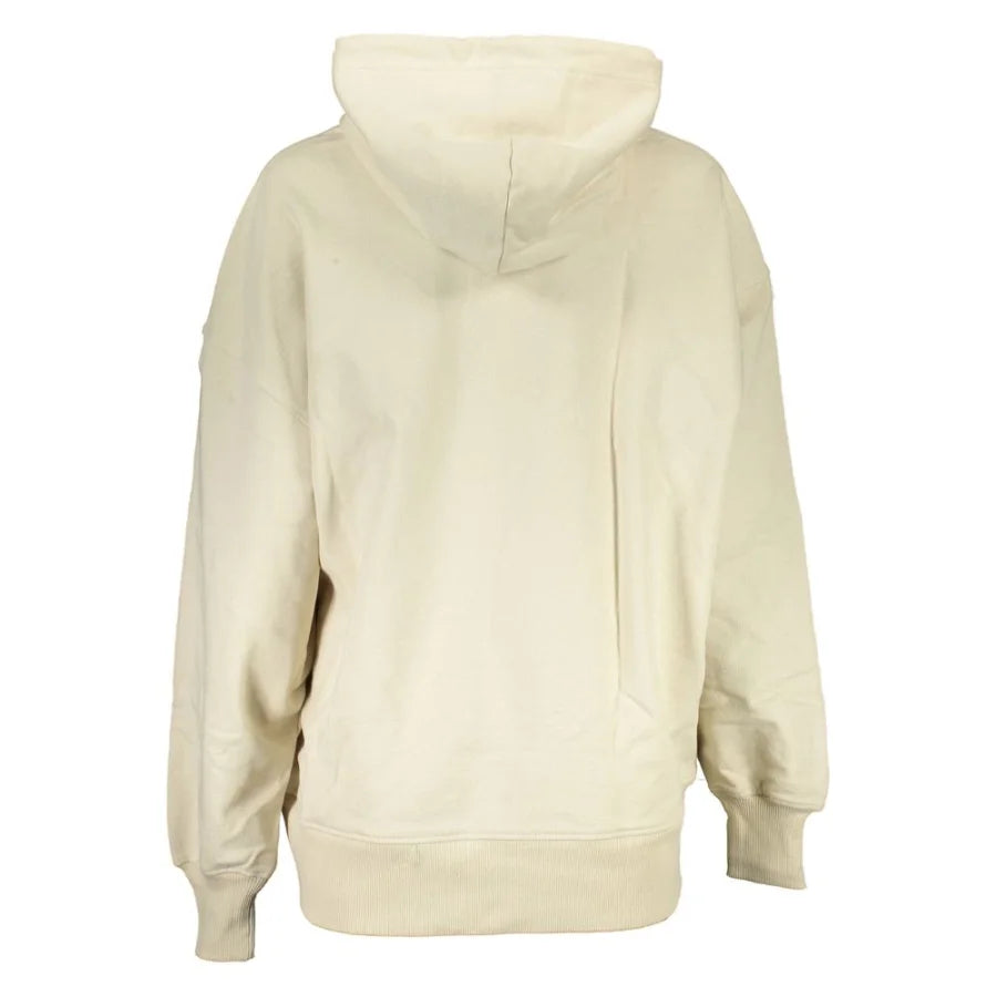Calvin Klein Beige Recycled Cotton Women Hoodie