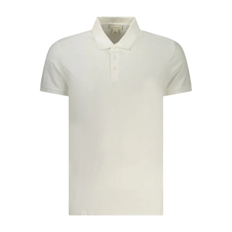 Calvin Klein Bianco Cotton Men Polo