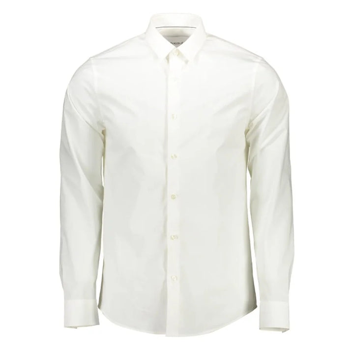 Calvin Klein Bianco Cotton Men Shirt