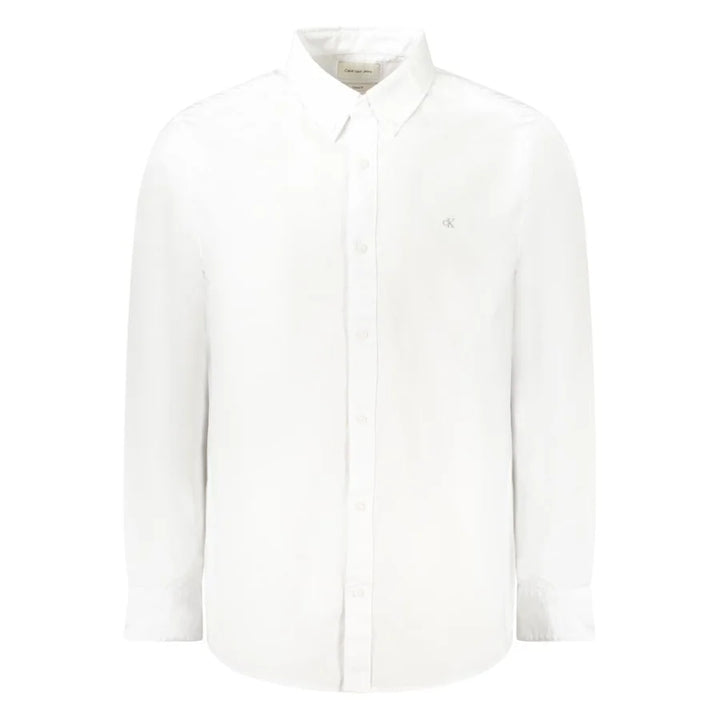 Calvin Klein Bianco Cotton Men Shirt