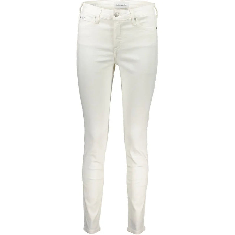 Calvin Klein Bianco Cotton Women Jeans