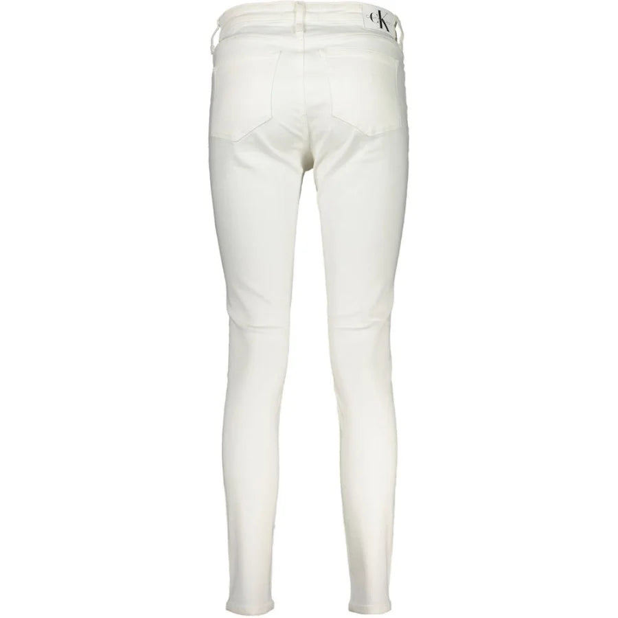 Calvin Klein Bianco Cotton Women Jeans