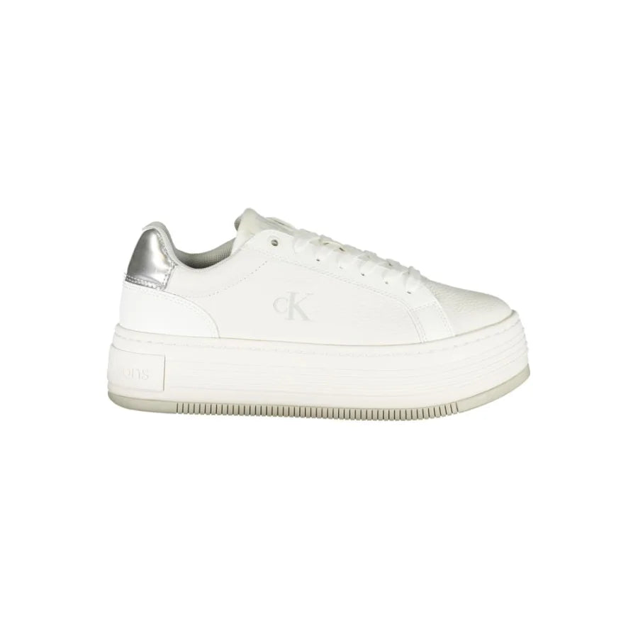 Calvin Klein Bianco Leather Women Sneaker