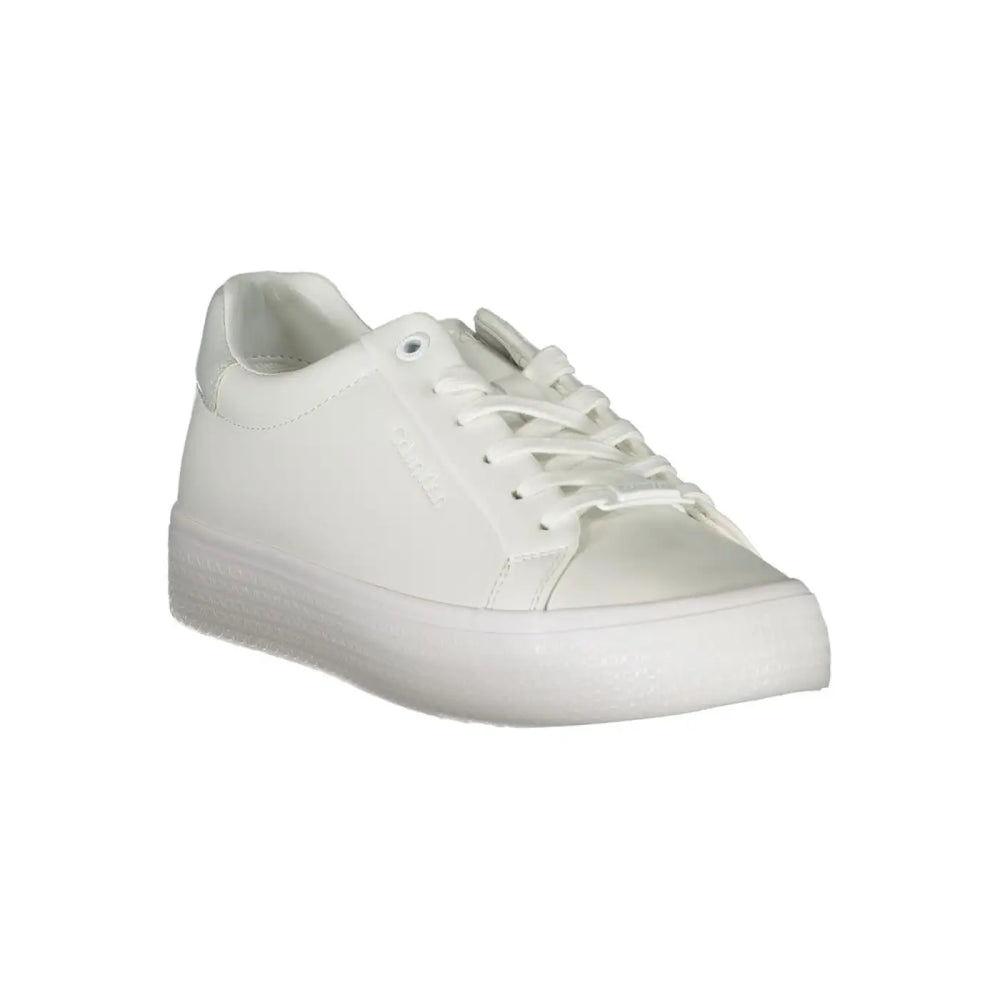 Calvin Klein Bianco Pelle Women Sneaker