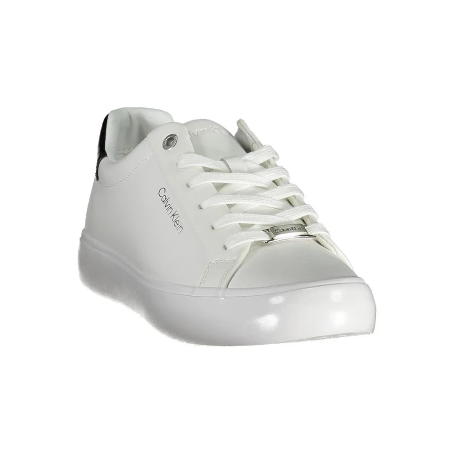 Calvin Klein Bianco Pelle Women Sneaker