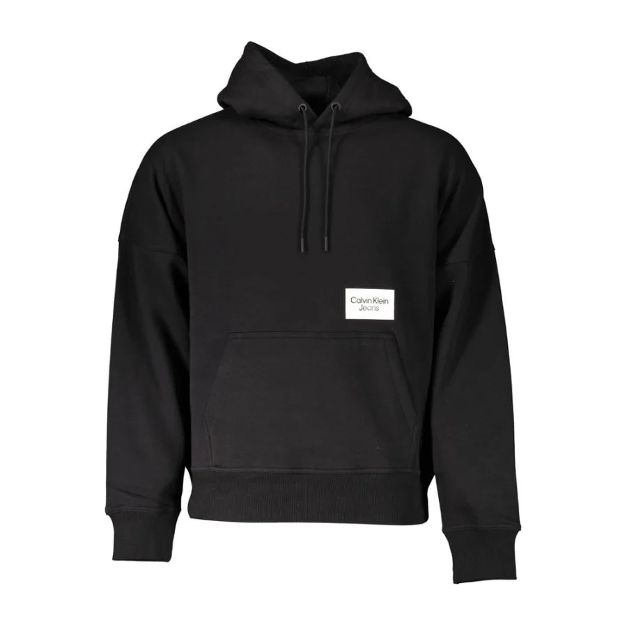 Calvin Klein Black Cotton Men Sweatshirt