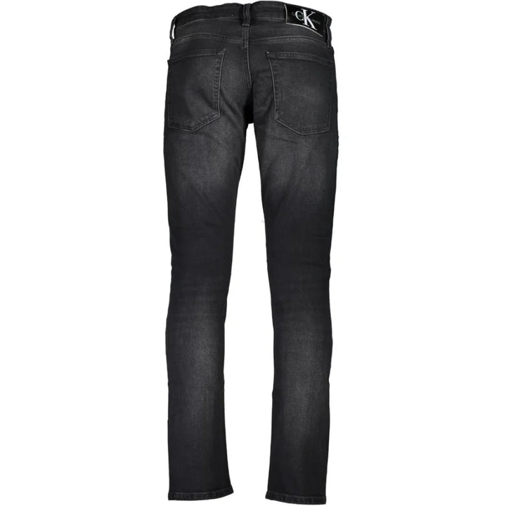 Calvin Klein Black Cotton Men’s Slim-Fit Jeans