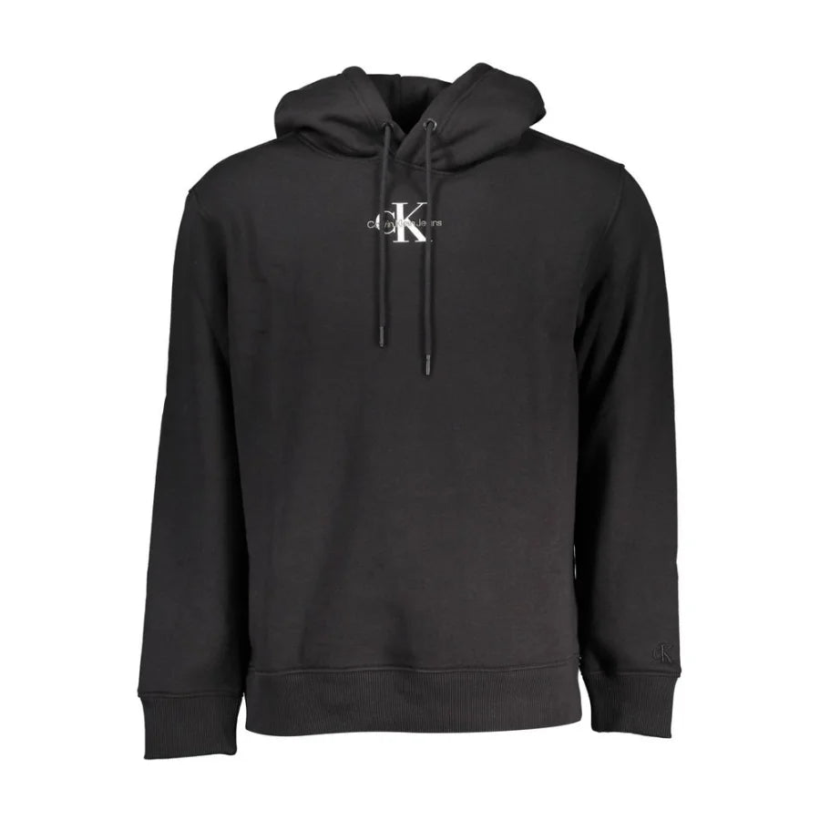 Calvin Klein Black Cotton Men’s Sweater Hoodie