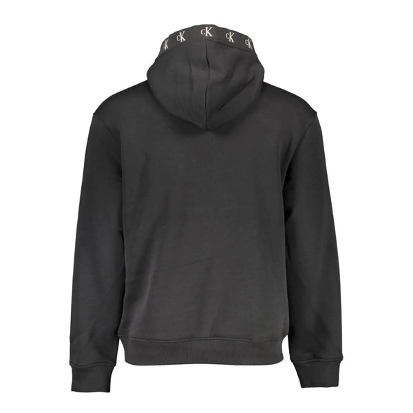 Calvin Klein Black Cotton Men’s Sweatshirt with Hood