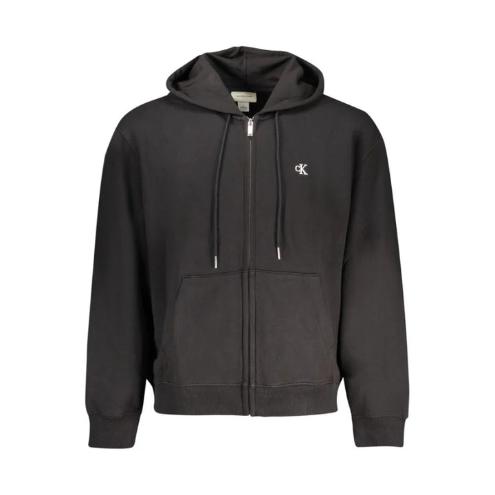 Calvin Klein Black Cotton Men’s Sweatshirt Hoodie